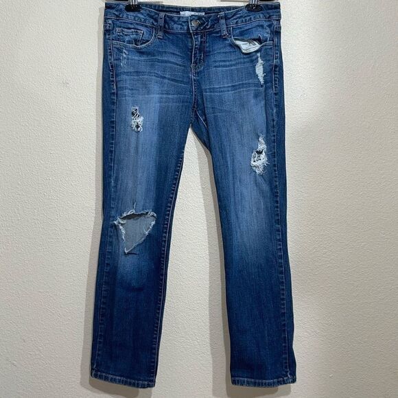 2.1 denim cropped jeans distressed - Picture 1 of 8